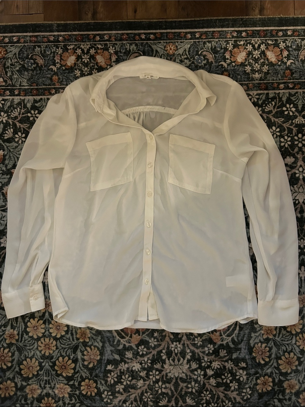 Maurice’s White Chiffon Dress Shirt